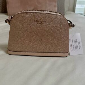 kate spade Rose Gold Glitter Dome Crossbody